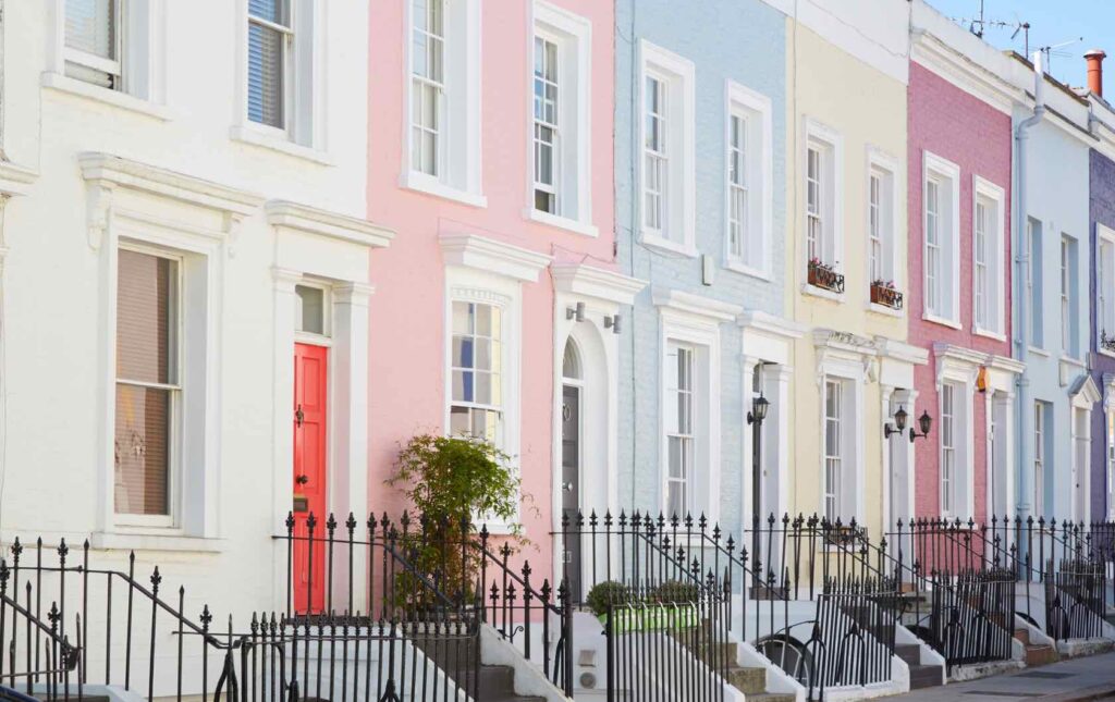 The Rainbow Row of Notting Hill